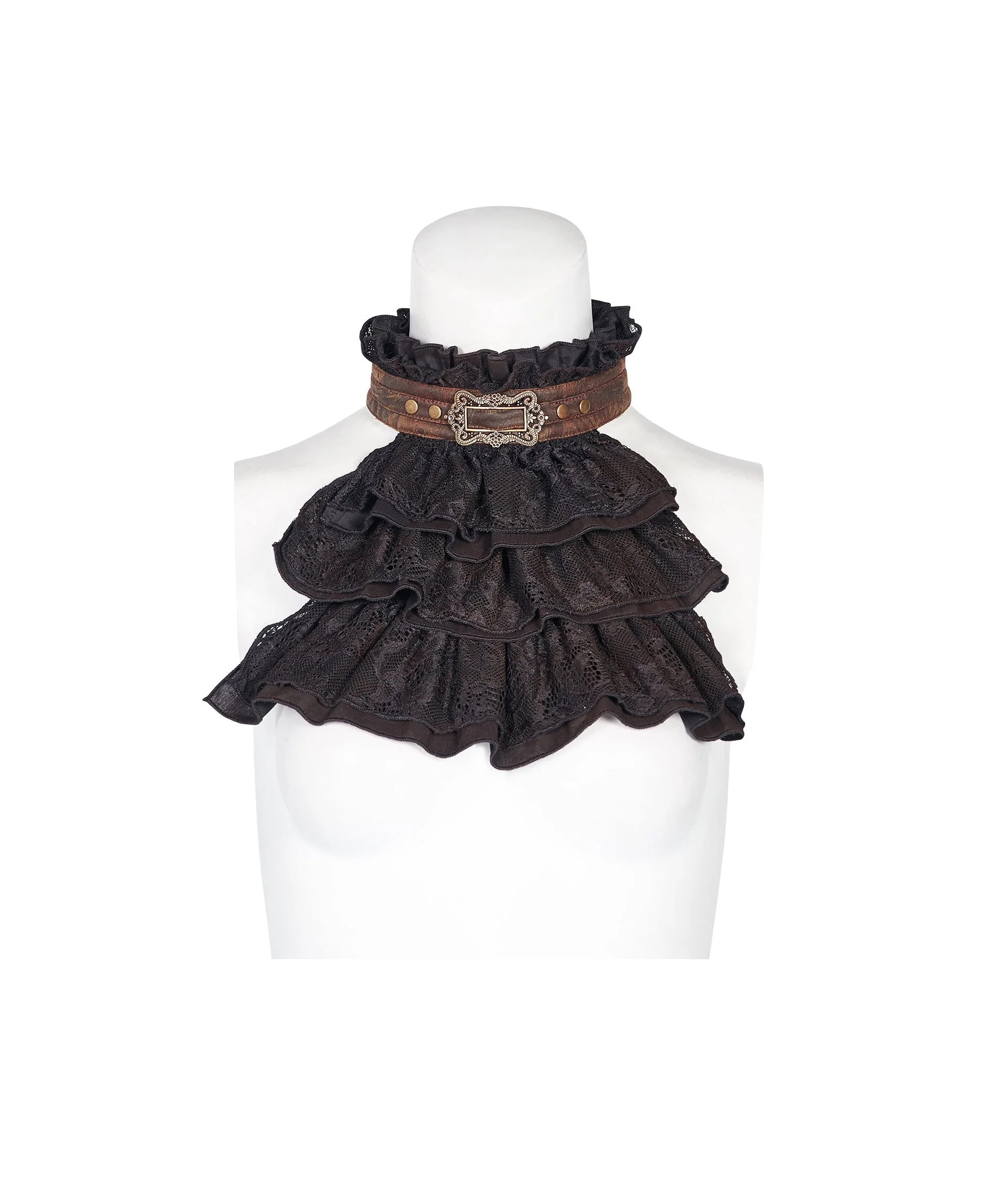 WS-292 Steampunk Necklines Vintage Ruffled Collar - Image 3