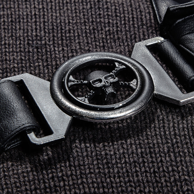 M-035 A Belt Steampunk Smoked Grey Punk Sweaters - Image 5
