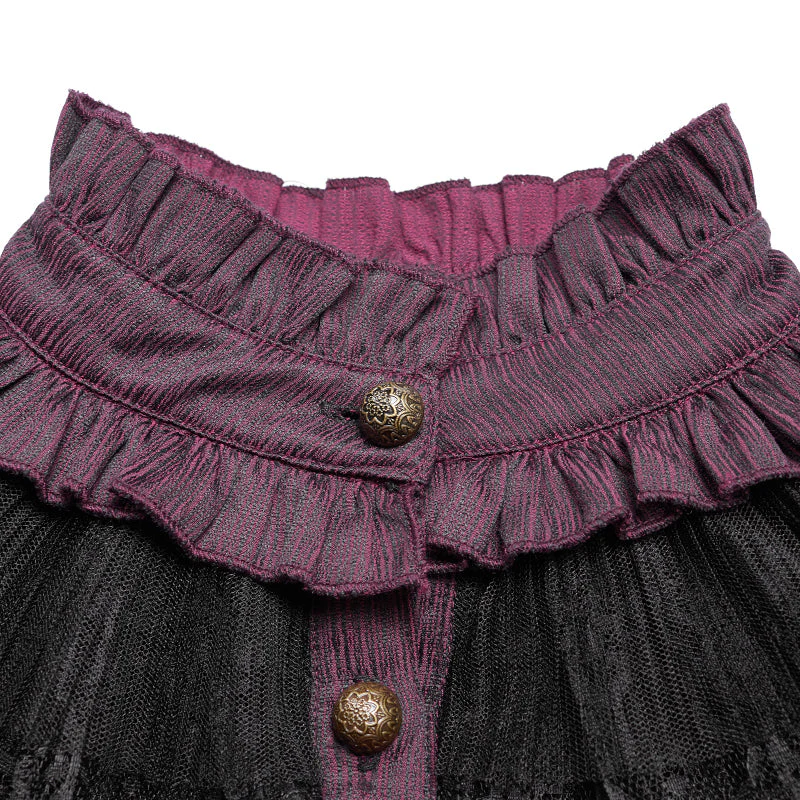 WY-998 Steampunk Translucent Lace Sleeve Vintage Shirt - Image 11
