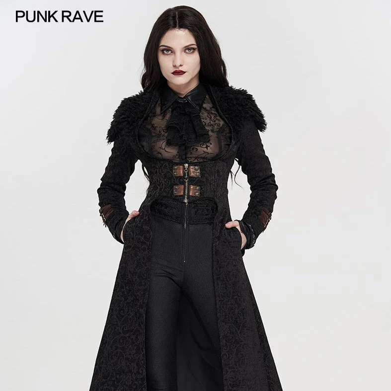 WY-1208LCF Steampunk warm  long coats - Image 3