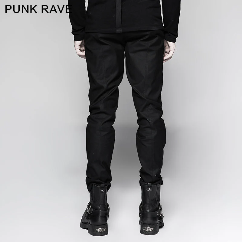 K-279 Straight-leg Trousers Men Fasteners Metal Punk Pants - Image 3