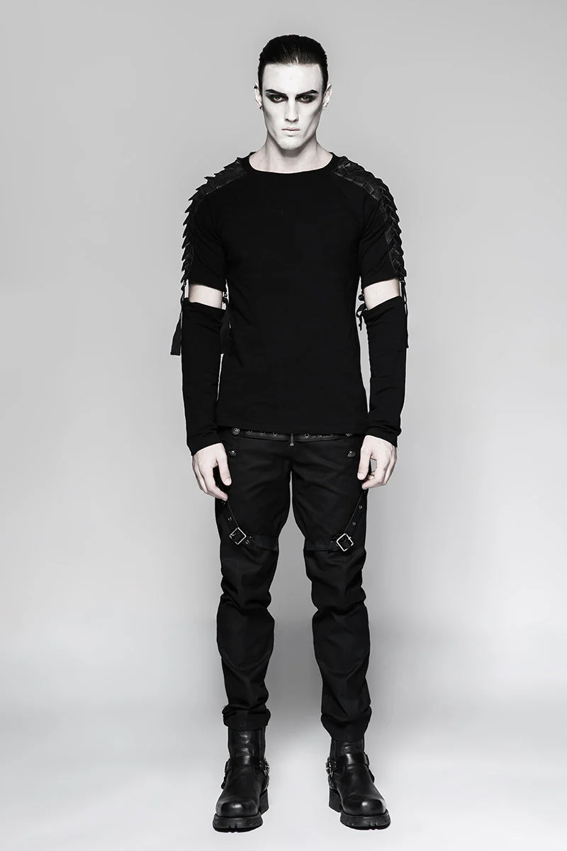K-279 Straight-leg Trousers Men Fasteners Metal Punk Pants - Image 6