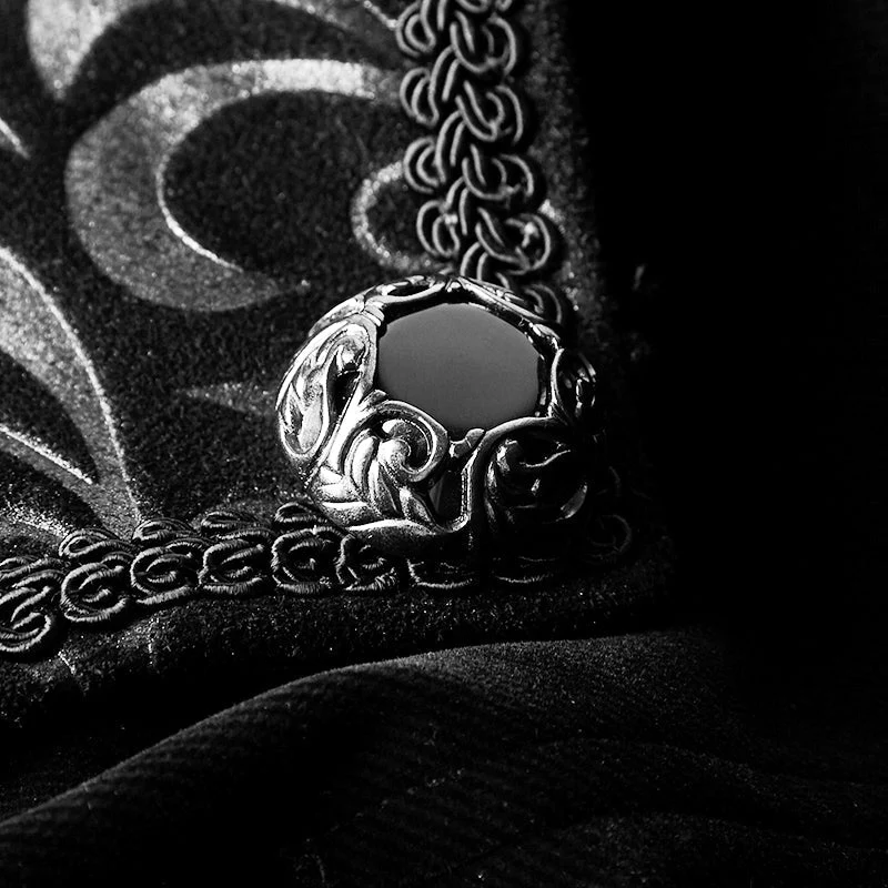 Y-806 Suede Embossed Velvet Gothic Coat Gorgeous Medium Long Style - Image 5
