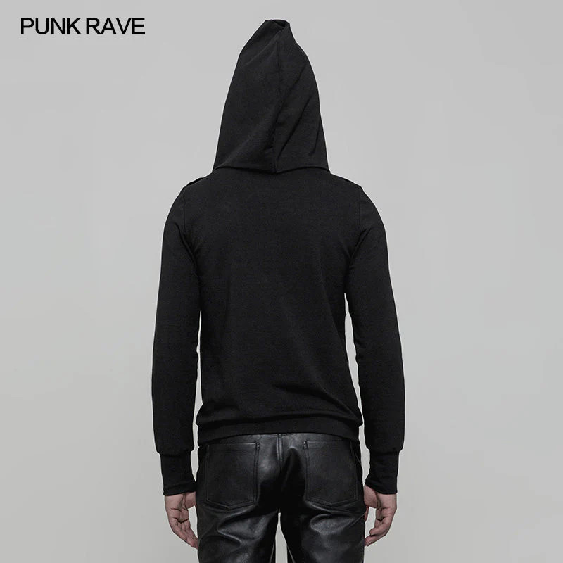WT-512 Super Cool Pullover Mask Punk Hoodies For Men - Image 3