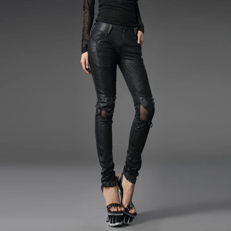 K-160 Superial Quality Arabesquitic Embroidered Punk Pants Leggings - Image 3