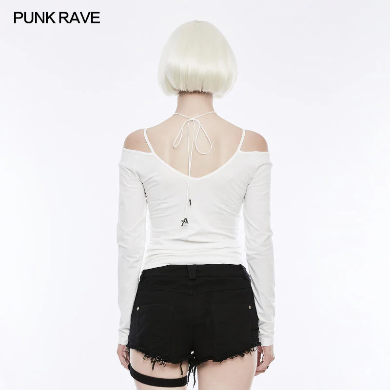 OPT-190 T Tie The Rope Strapless Long Sleeve Bottoming Shirts - Image 9