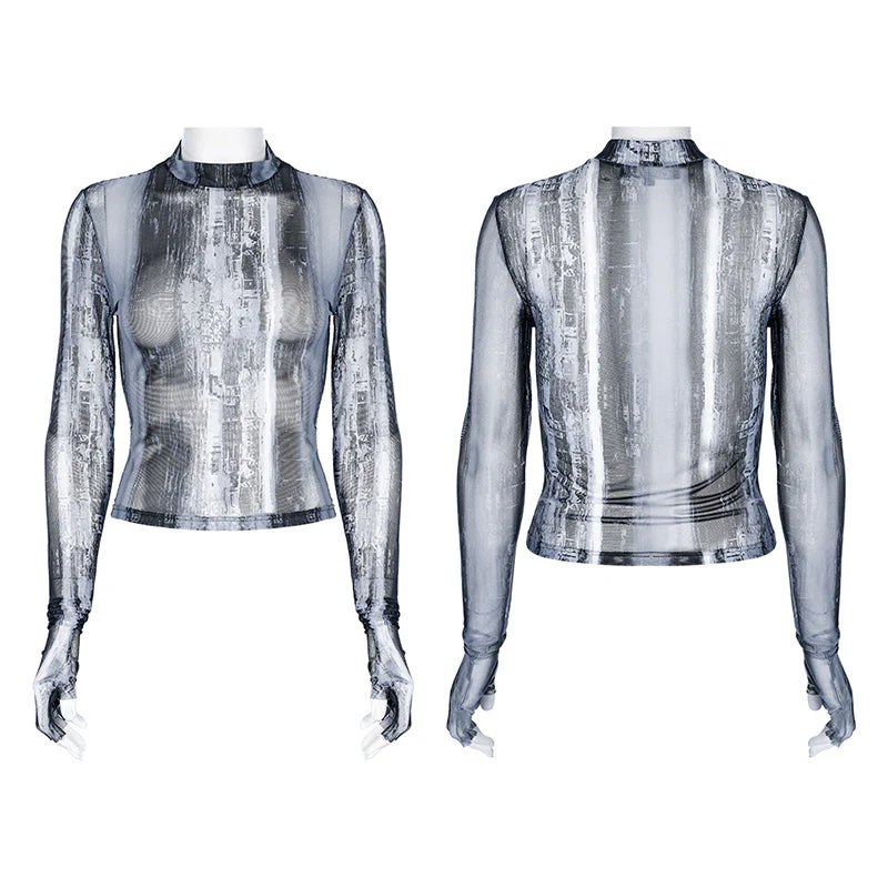 WT-755TCF The Post-apocalyptic Techwear Tight Mesh T-shirt - Image 4
