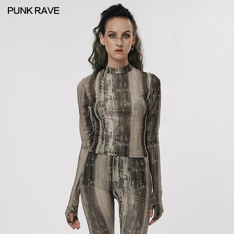 WT-755TCF The Post-apocalyptic Techwear Tight Mesh T-shirt - Image 6