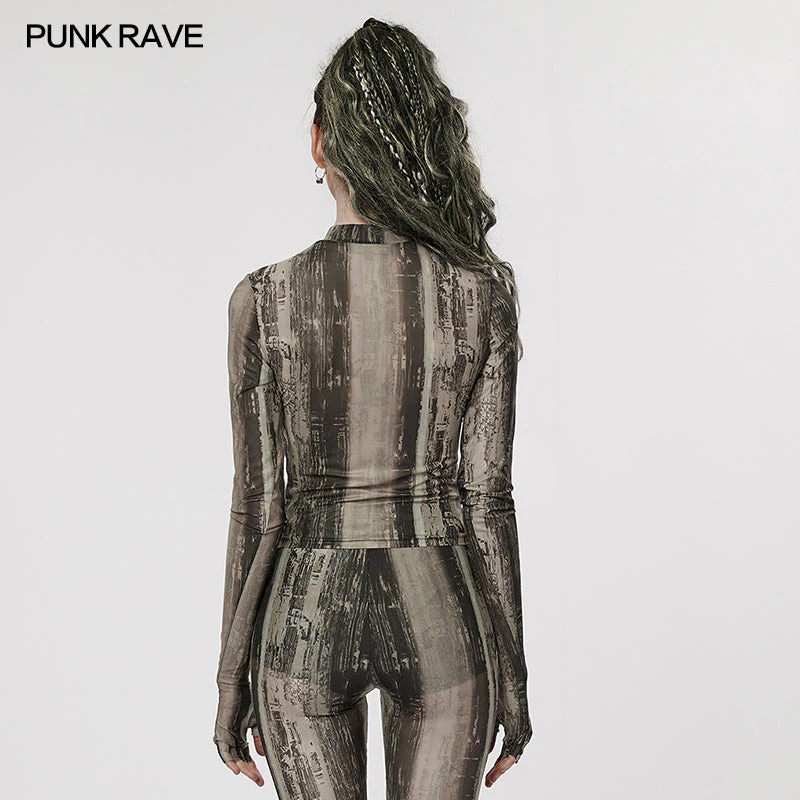 WT-755TCF The Post-apocalyptic Techwear Tight Mesh T-shirt - Image 8