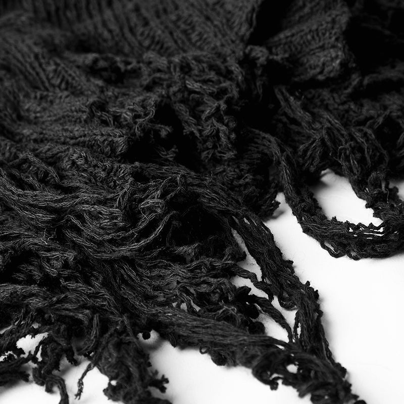 M-038 Thinner Yarn Loose Punk Sweaters Pullover With Decadence Feeling - Image 4
