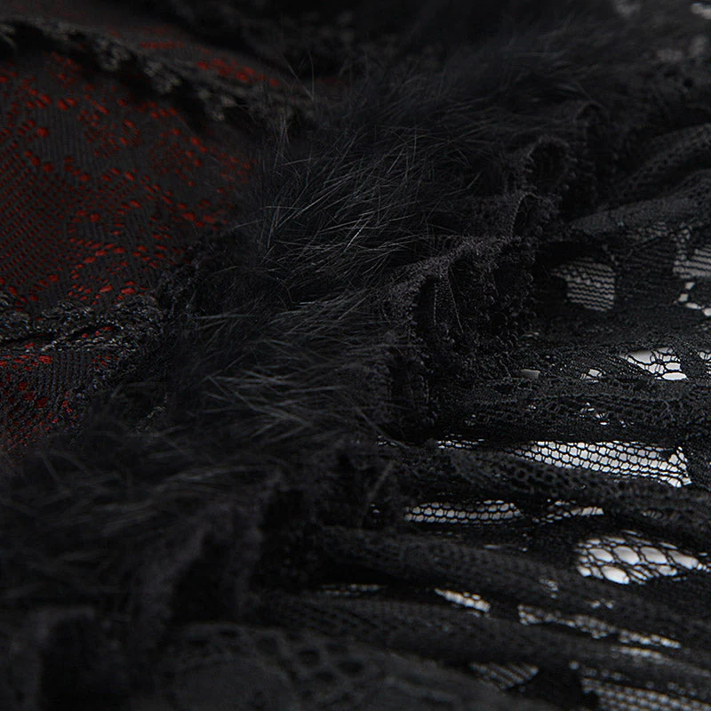 Y-586 Top Quality Embroidery Lace Sexy Cape Gothic Accessories - Image 5