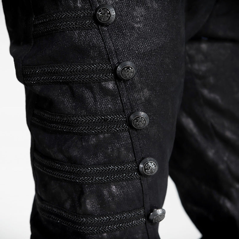 Top Sale Rivet Side Decorated K-136 Push Up Jean Punk Pants for men - Image 4