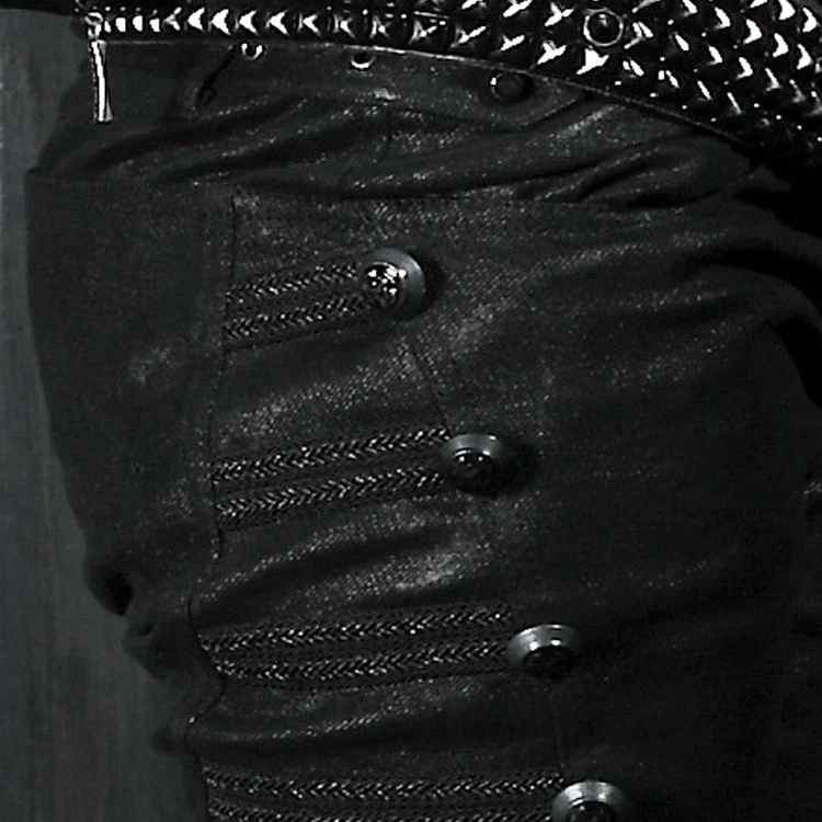 Top Sale Rivet Side Decorated K-136 Push Up Jean Punk Pants for men - Image 9