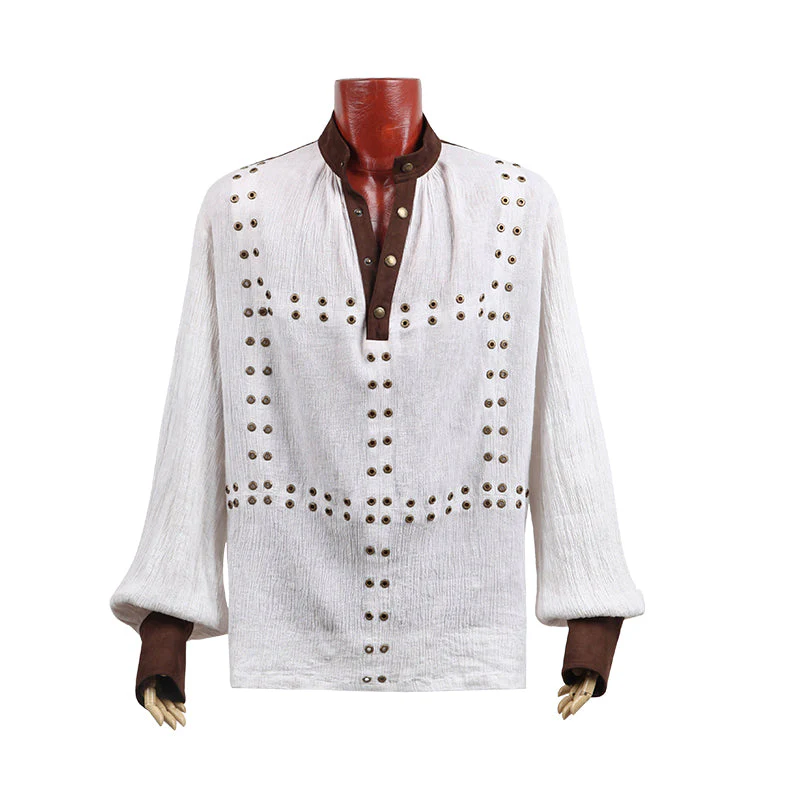 Y-526 Translucent Cotton Long Sleeve Punk Shirts For Men - Image 10