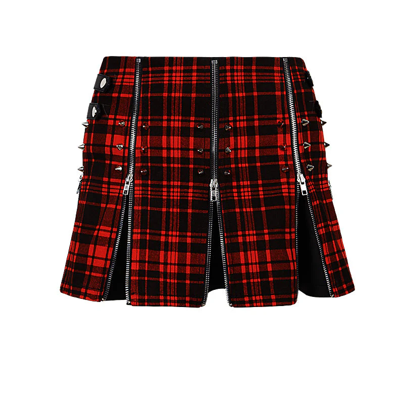Q-264 Two Wear Latest Fashion Ladies Extreme Short Punk Skirt - Image 4