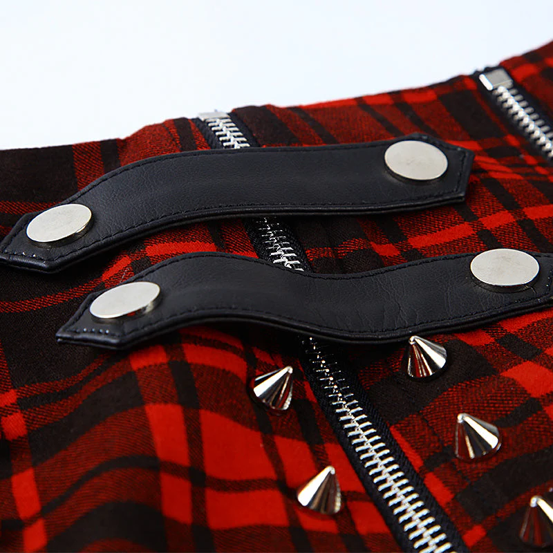 Q-264 Two Wear Latest Fashion Ladies Extreme Short Punk Skirt - Image 5