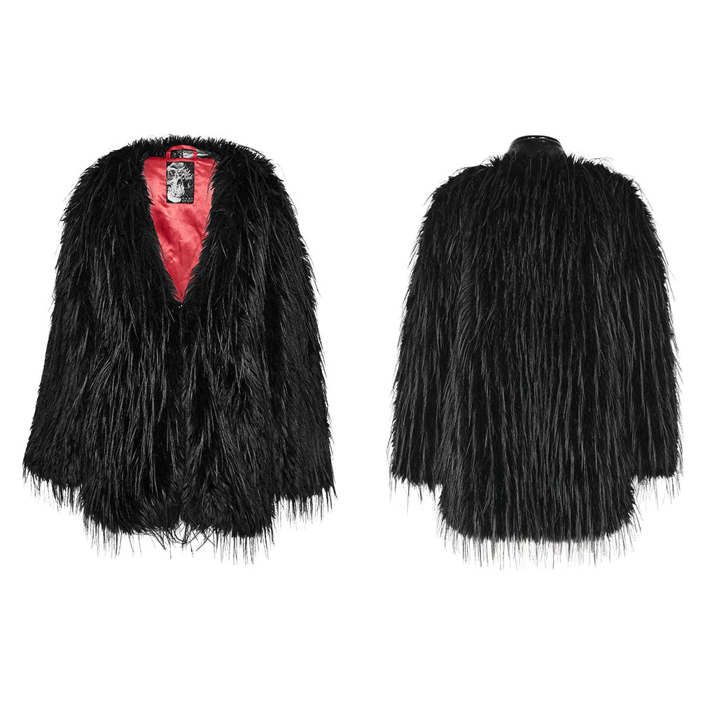 WY-1499DQF Untrimmed faux fur coat - Image 10