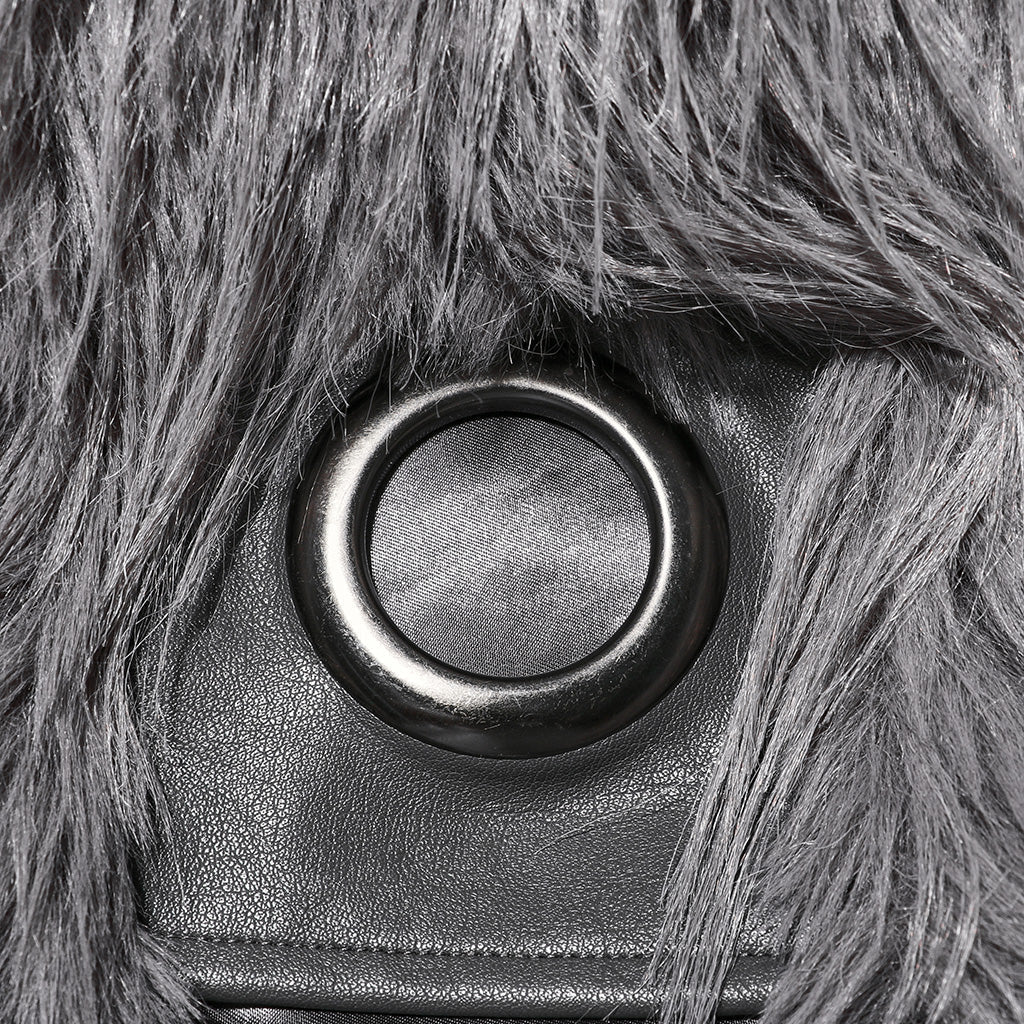 WY-1499DQF Untrimmed faux fur coat - Image 5