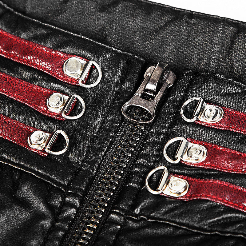 K-285 Vampire Bloody Decoy Elastic Leather Gothic Pants - Image 5