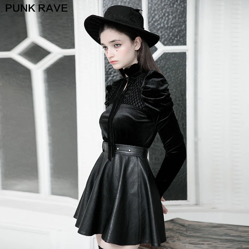 OPT-545TCF Velvet bow shirt - Image 2