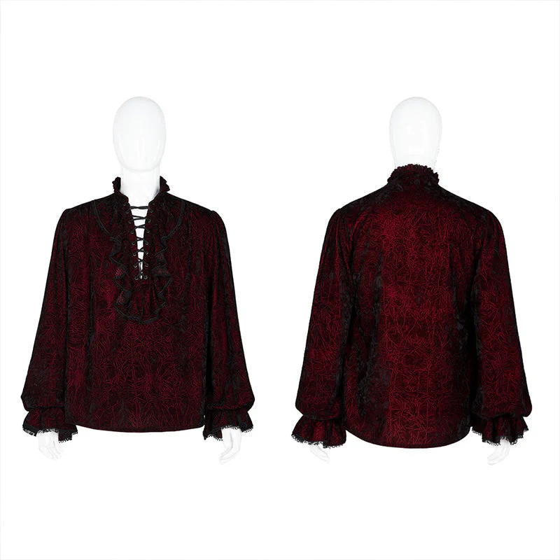WY-1266CCM Velvet gothic shirt - Image 10