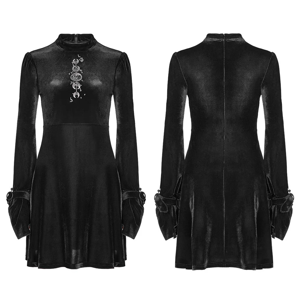 OPQ-427LQF Velvet Japanese Embroidery Dress - Image 4