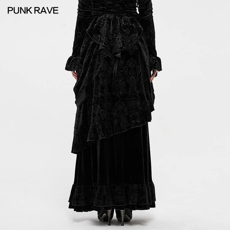 WQ-486BQF Victoria Gorgeous Court Long Skirt - Image 3