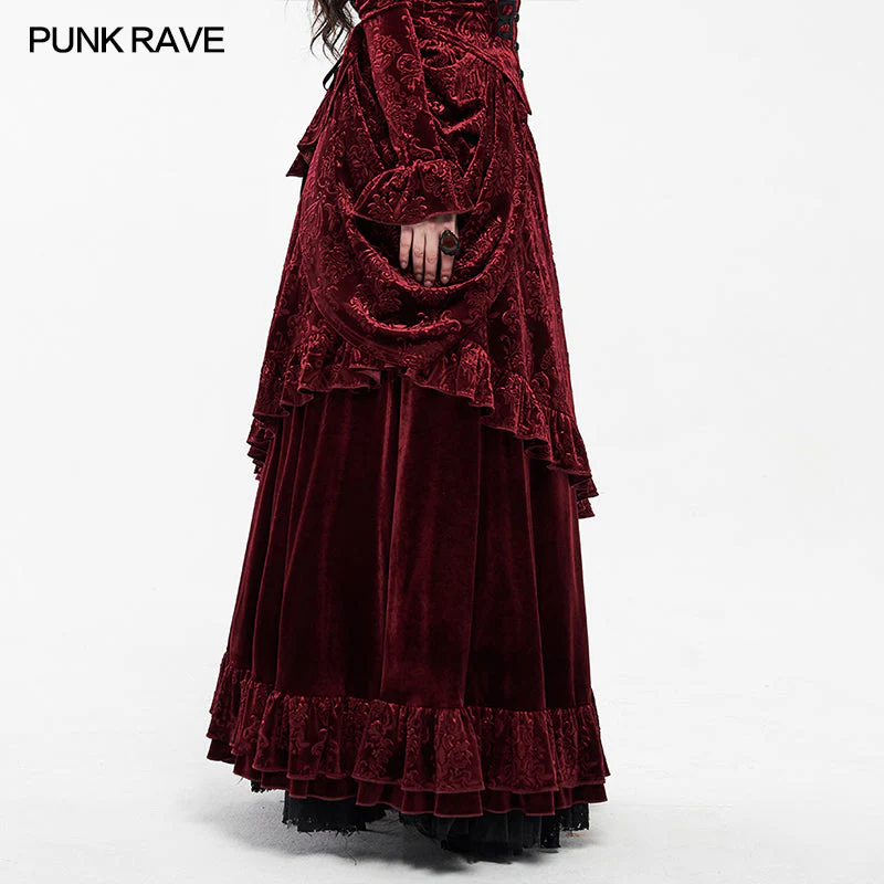 WQ-486BQF Victoria Gorgeous Court Long Skirt - Image 6