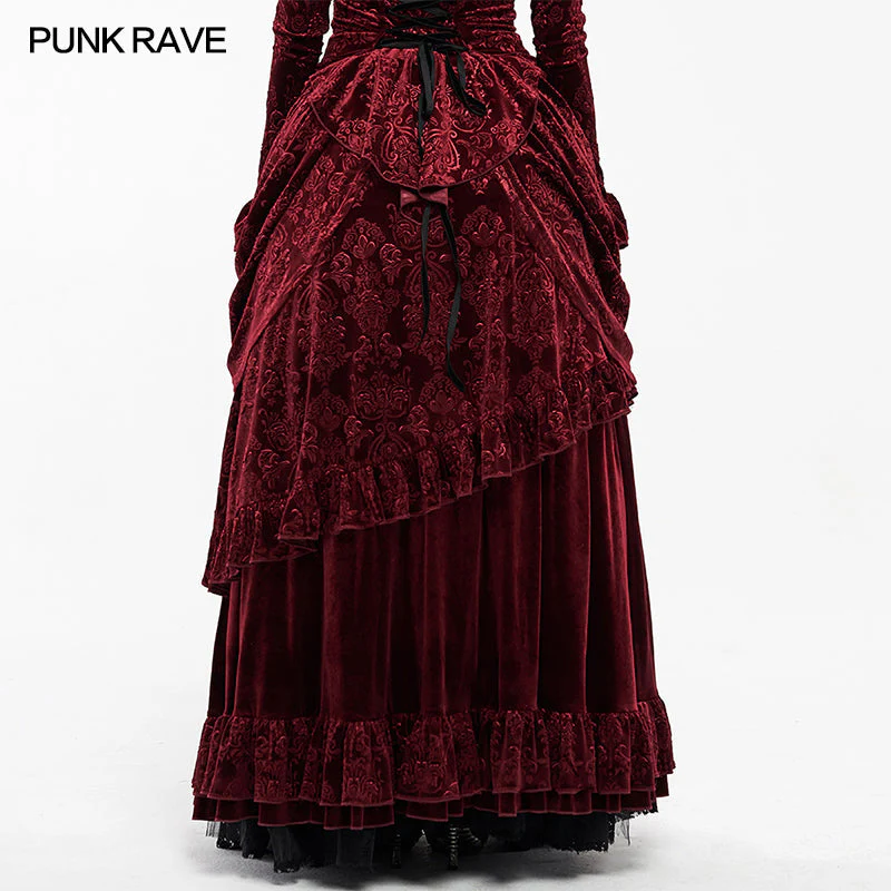 WQ-486BQF Victoria Gorgeous Court Long Skirt - Image 7