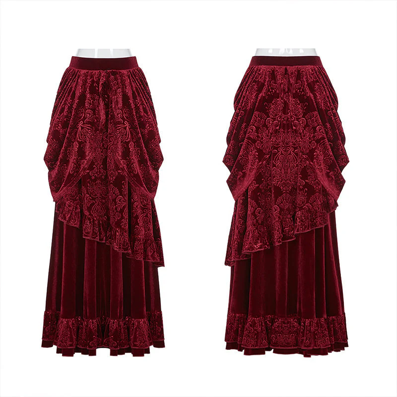 WQ-486BQF Victoria Gorgeous Court Long Skirt - Image 8