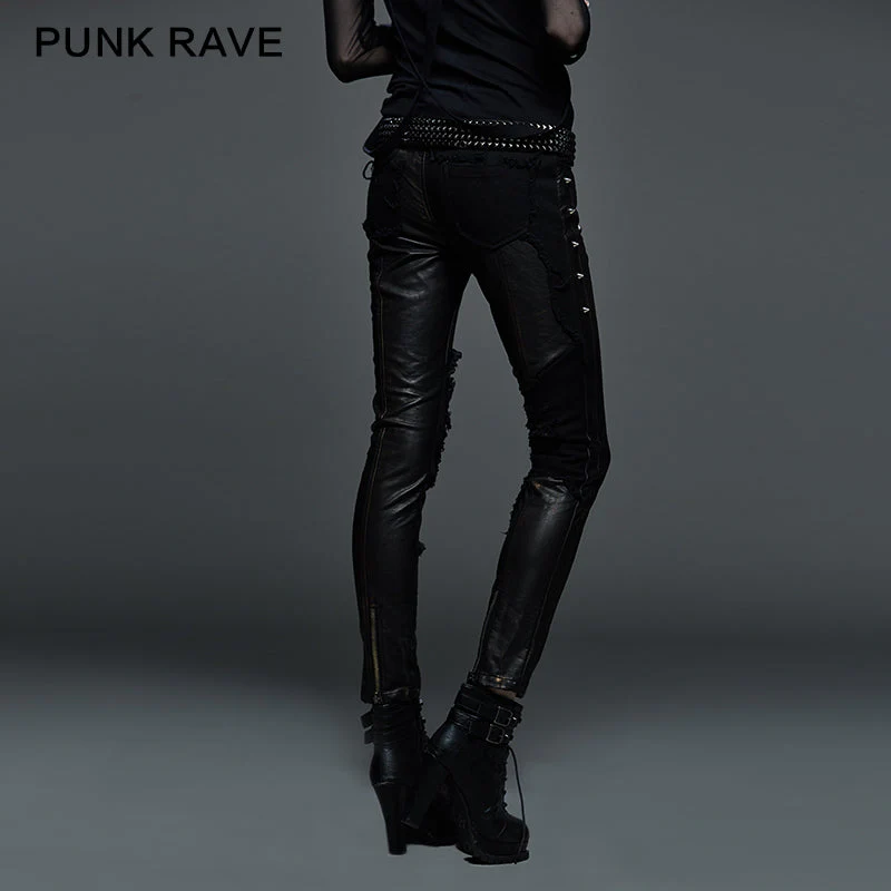 K-218 Vintage Bronze Club Wear Sexy Hot Punk Pants - Image 2