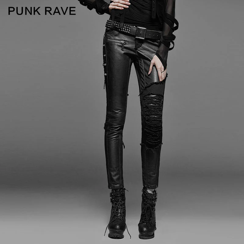 K-218 Vintage Bronze Club Wear Sexy Hot Punk Pants - Image 3