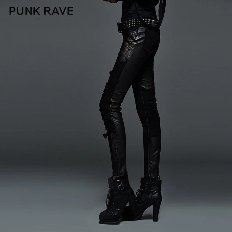 K-218 Vintage Bronze Club Wear Sexy Hot Punk Pants - Image 5
