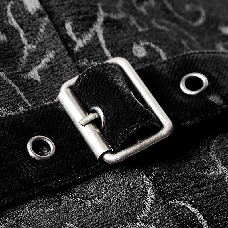 Y-807 Vintage Jacquard Wool Punk Vest Joker Slim-fitting Waistcoat - Image 5