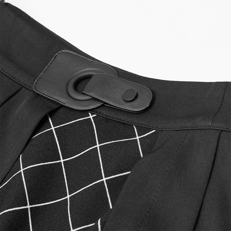 OPQ-844BQF Wednesday eries playful PUNK pleated half skirt - Image 5