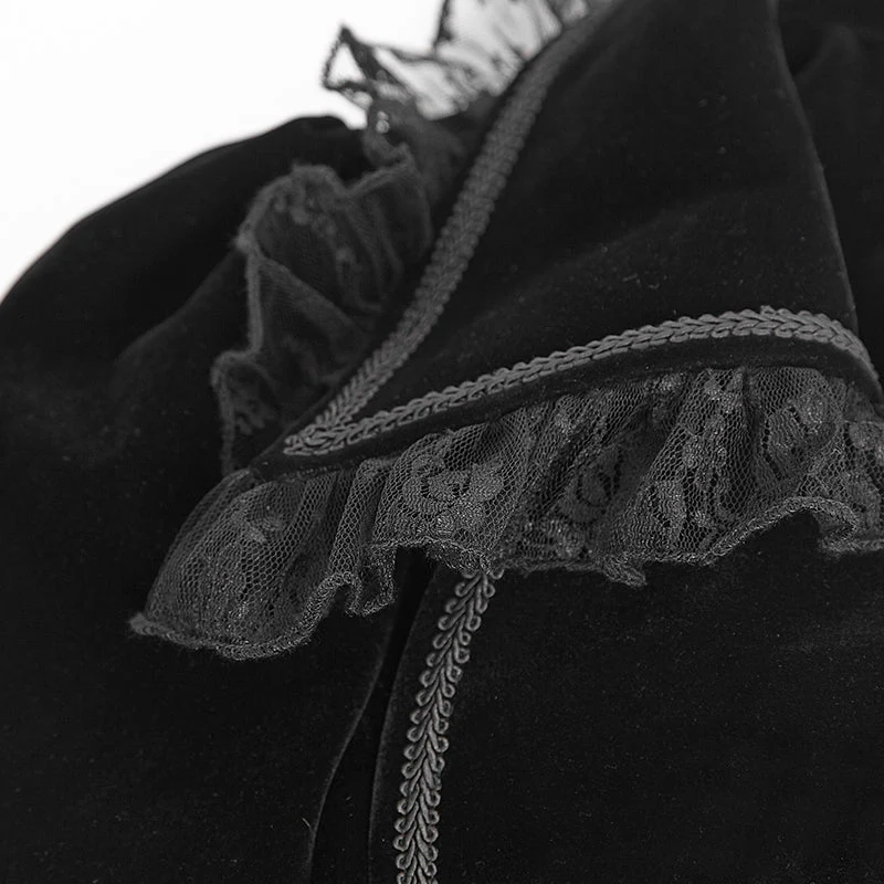 Y-622 Winter Long Flare Sleeves Gothic Trench Coats With Swallowtail - Image 5