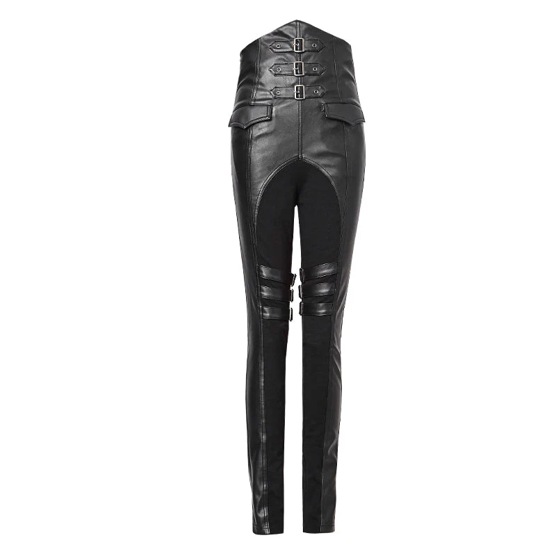 K-233 Gaiters Straps Winter Military High Waist Female Punk Pants - Image 4