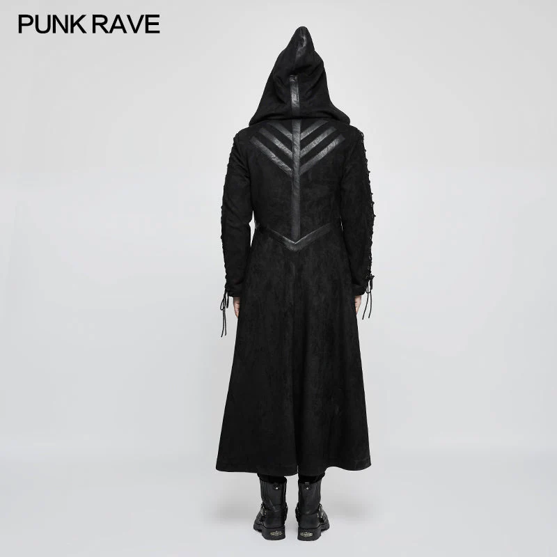 Y-780 Winter Velvet Dark Angel Long Gothic Coat With Large Hat - Image 3