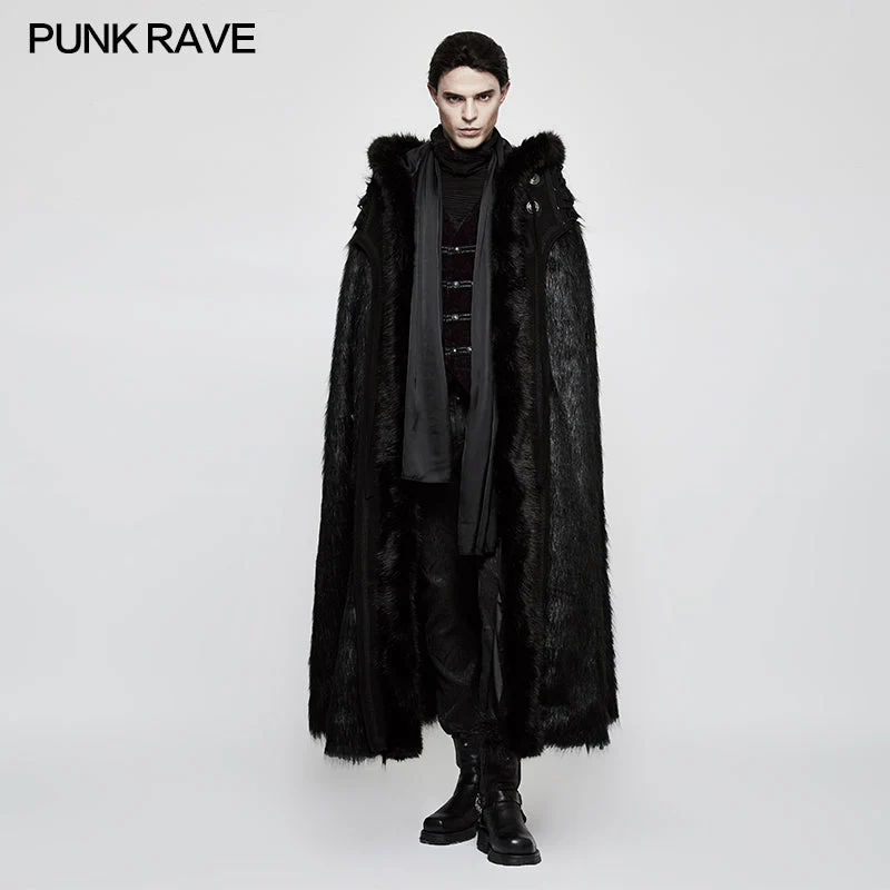Y-803 Winter Woolen Worsted Witch Long Gothic Coat For Men