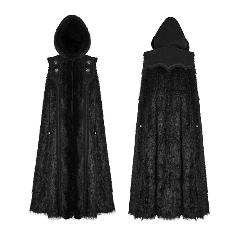 Y-803 Winter Woolen Worsted Witch Long Gothic Coat For Men - Image 4
