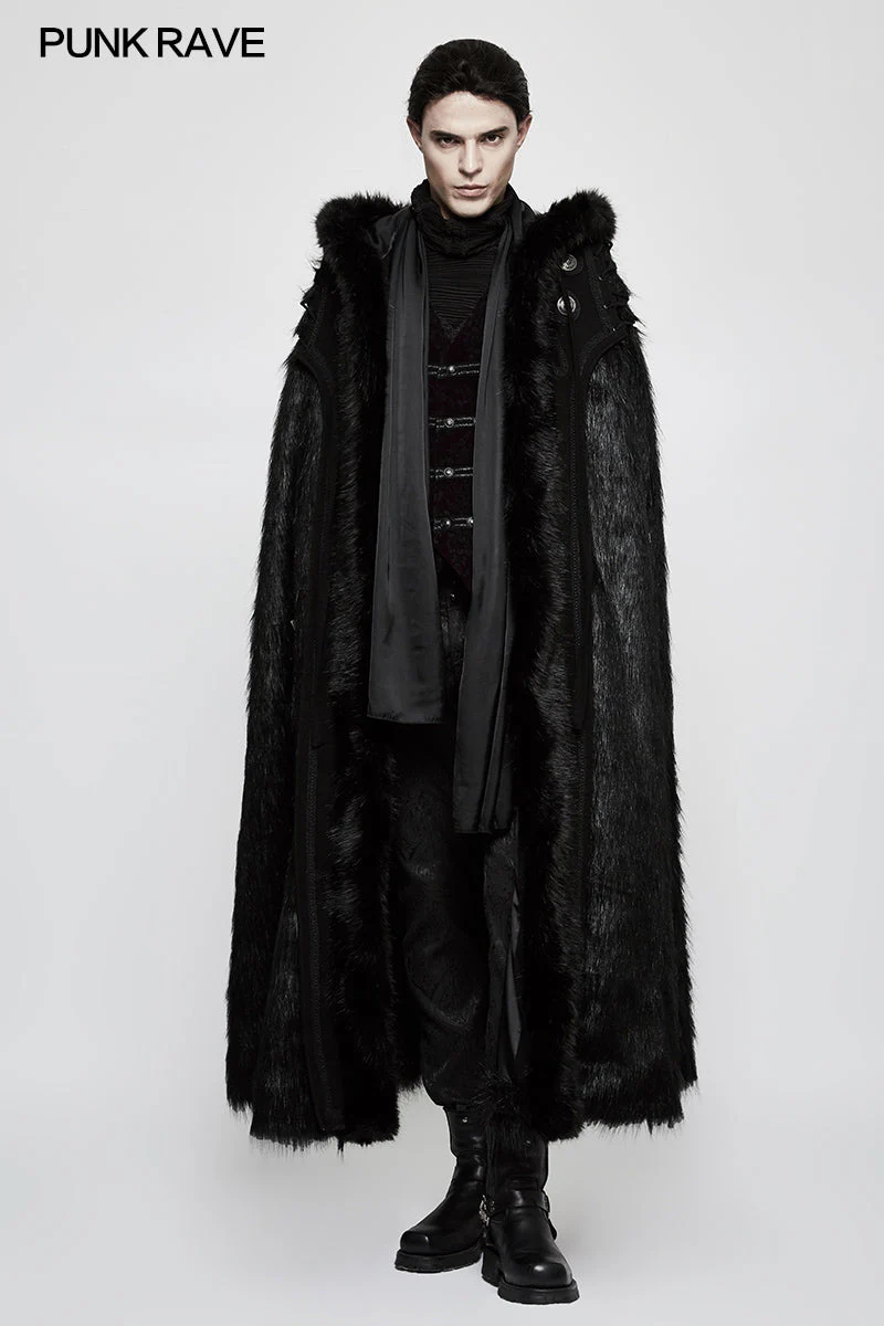 Y-803 Winter Woolen Worsted Witch Long Gothic Coat For Men - Image 6