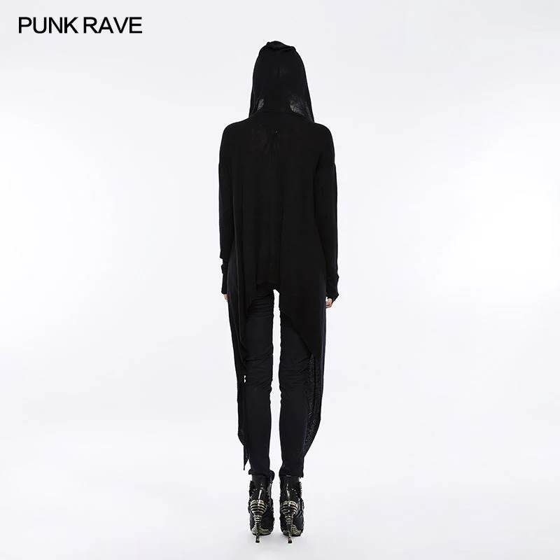 OPM-067 Witch Gothic Coat Darkness Knitted Cardigan With Hood - Image 3