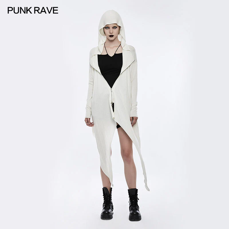 OPM-067 Witch Gothic Coat Darkness Knitted Cardigan With Hood - Image 6