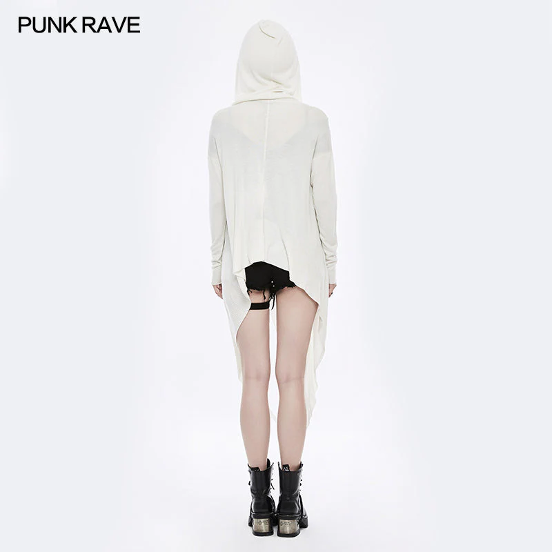 OPM-067 Witch Gothic Coat Darkness Knitted Cardigan With Hood - Image 8