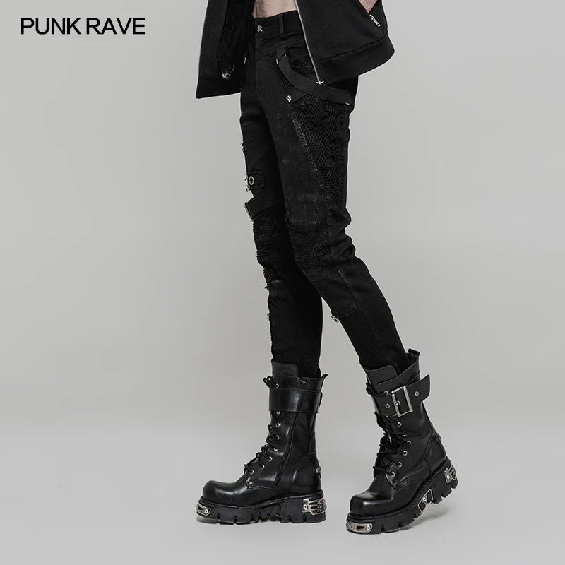 WK-319 Personality Vintage Trousers Punk Pants For Men - Image 14