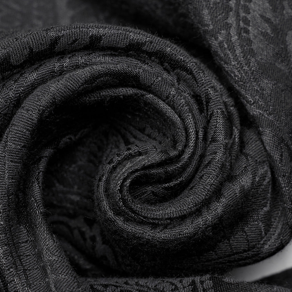 WK-589XCM Mens Gothic Jacquard Slim-Fit black Pants Elegant Design - Image 19