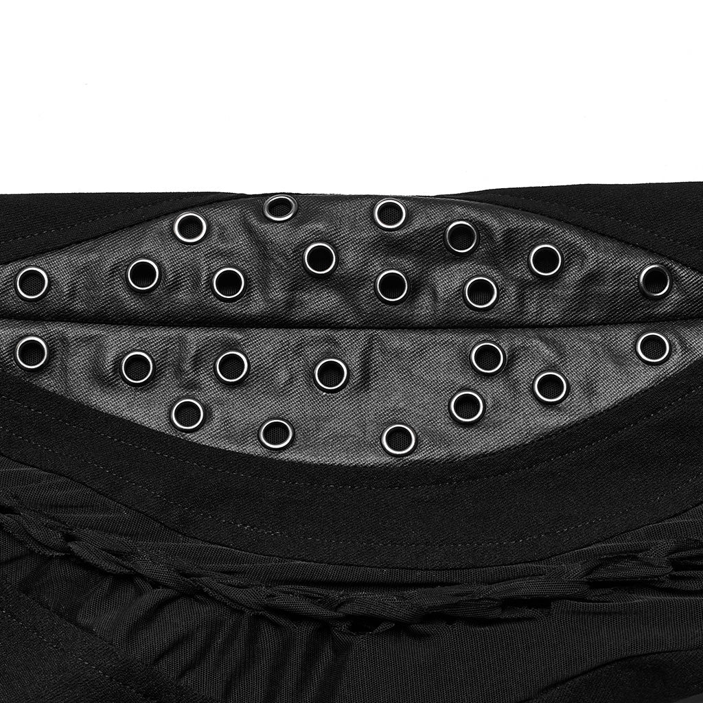 WK-606XCF Mesh Panel Punk Pants with Burnt Pattern Design - Image 7