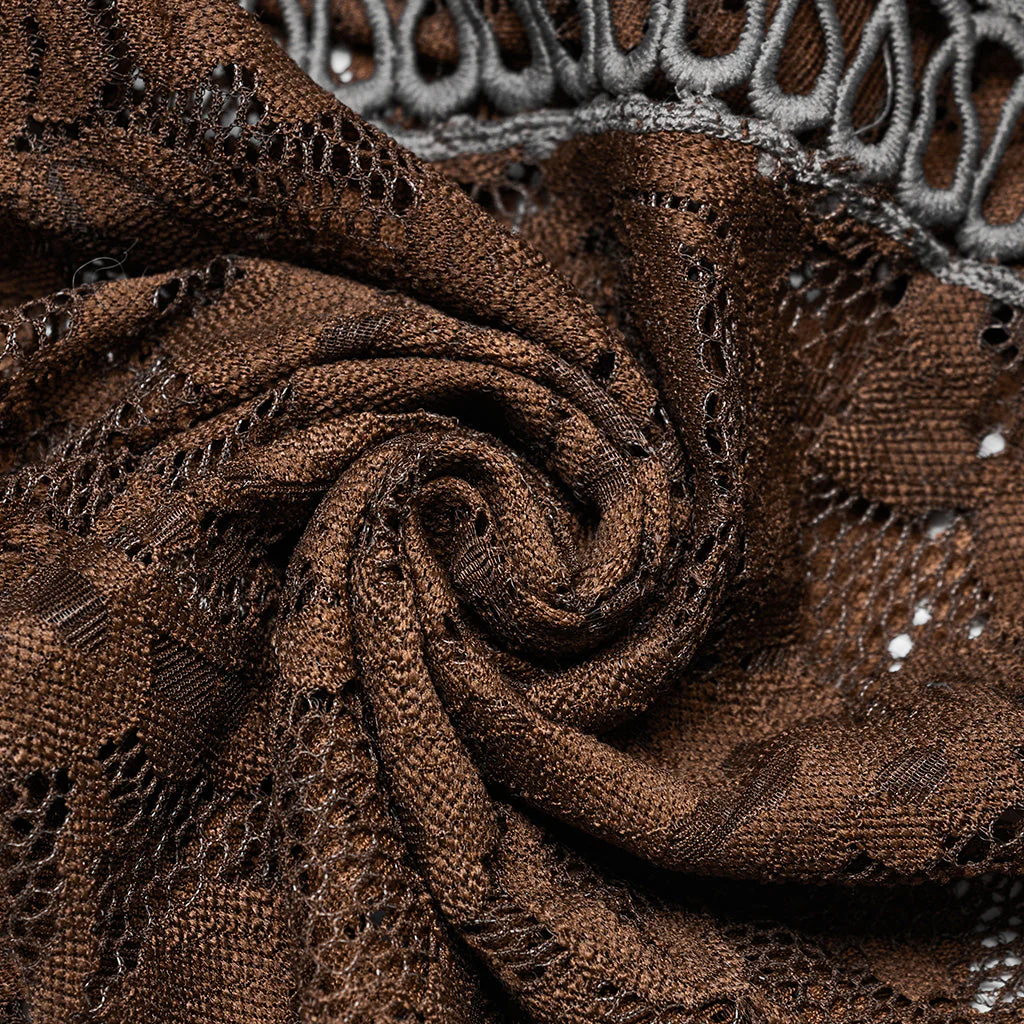WK-610XCF Elegant Lace Flare Gothic Pants with Fringe Detailing - Image 27