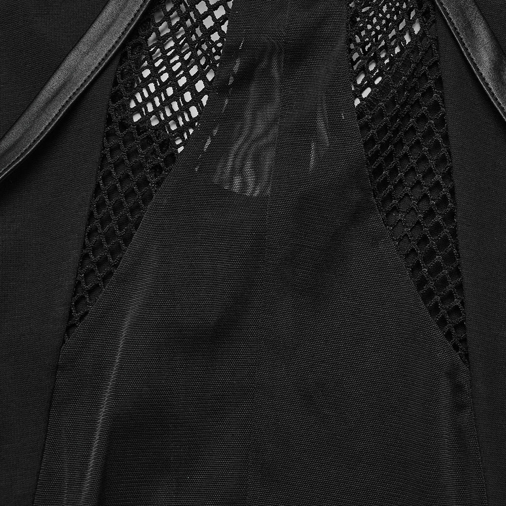 WK-611DDF Gothic Mesh Cutout Punk Pants with Buckle Detailing - Image 20