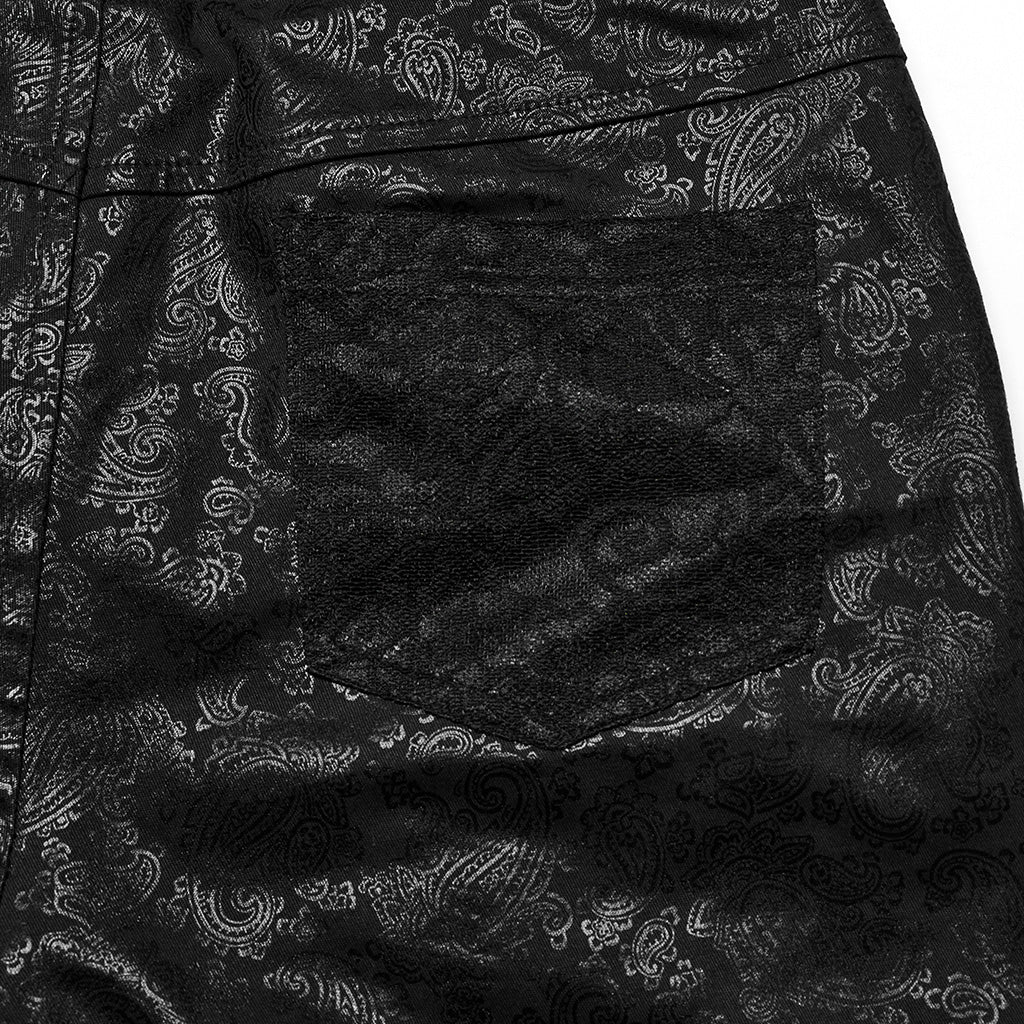 WK-622XCF Edgy Lace Mesh Gothic Pants with Intricate Side Details - Image 19